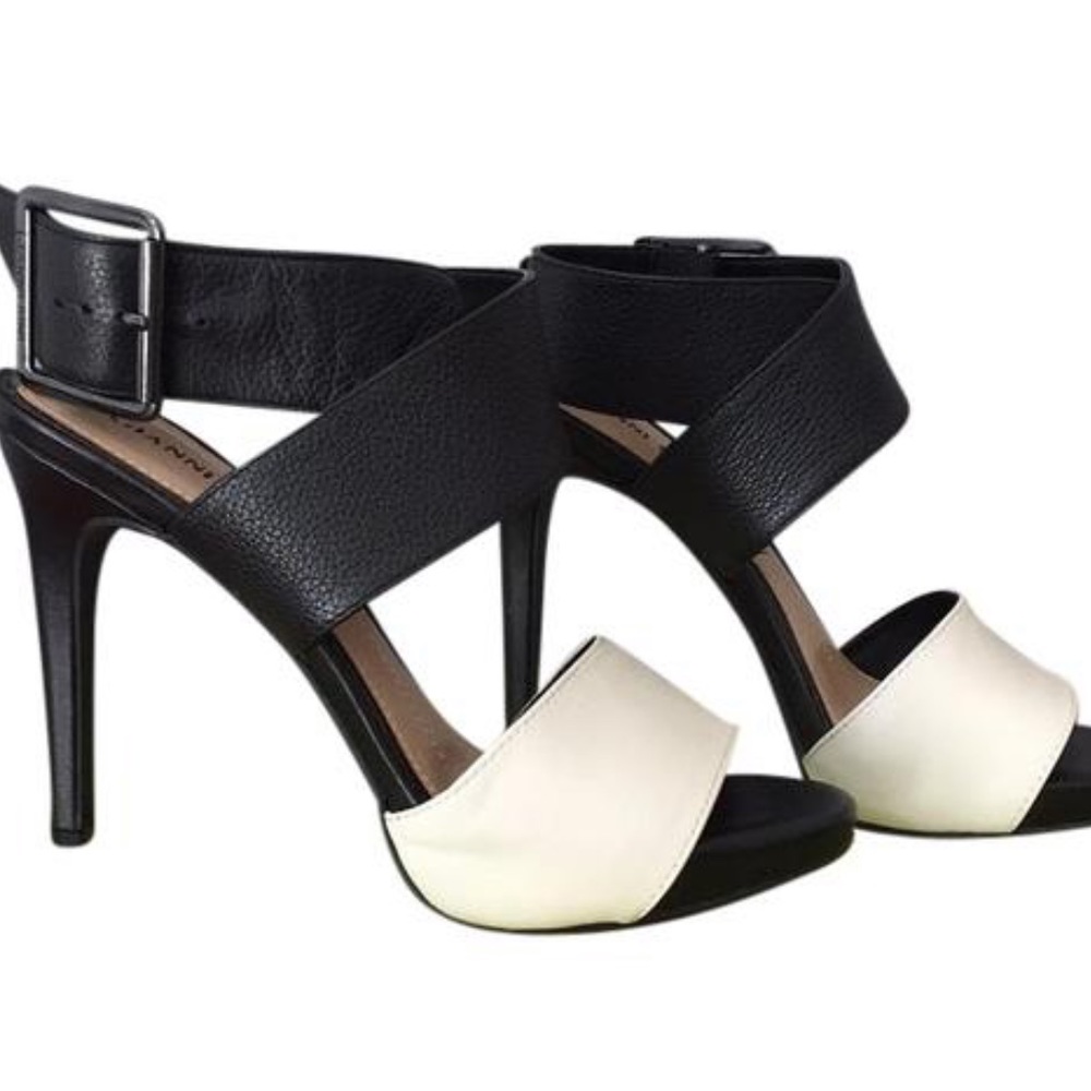 Black & white heels